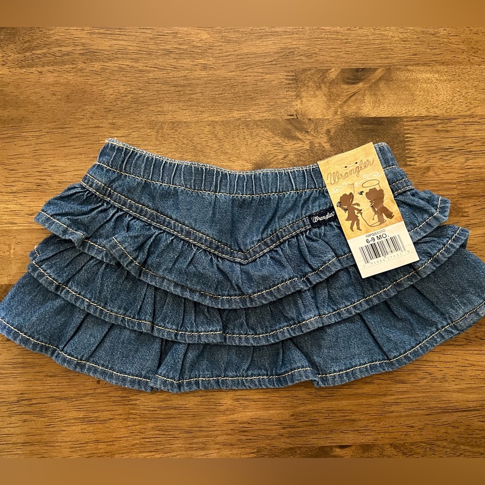 Wrangler baby ruffle denim skirt 6-9 months